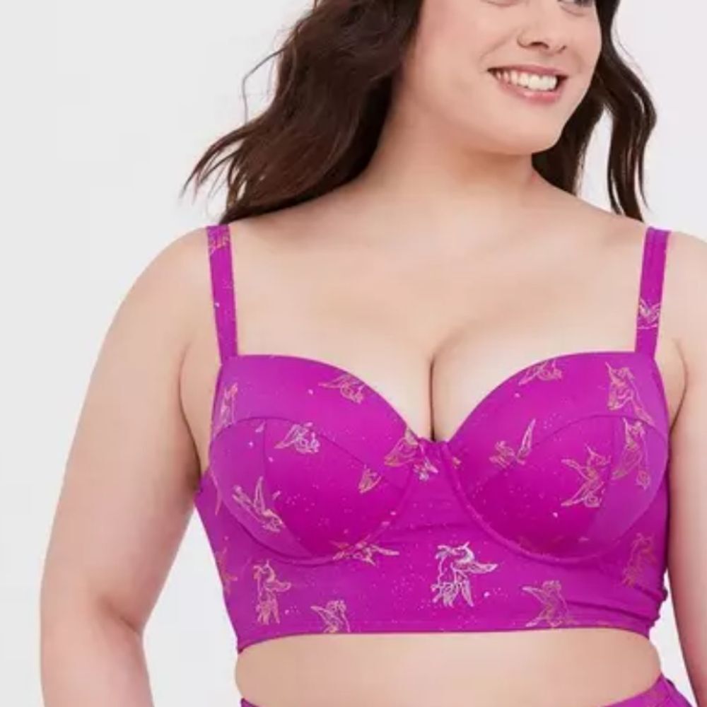 Torrid Raspberry Pink Unicorn Underwire Bikini To… - image 1